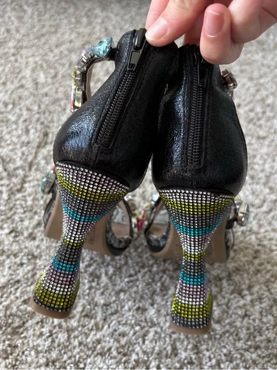 NIB Betsey Johnson Women's Lillie Jewel Detailing High Heel Dress Sandals Size 7 - Picture 6 of 10